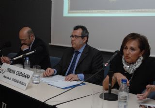 Jorge Ura, Manuel Lucena y M Luisa Alonso