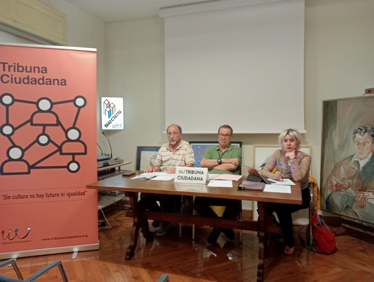 Javier Su�rez Pandiello, Pedro S�nchez Lazo y Luc�a Falc�n asamblea 03062026