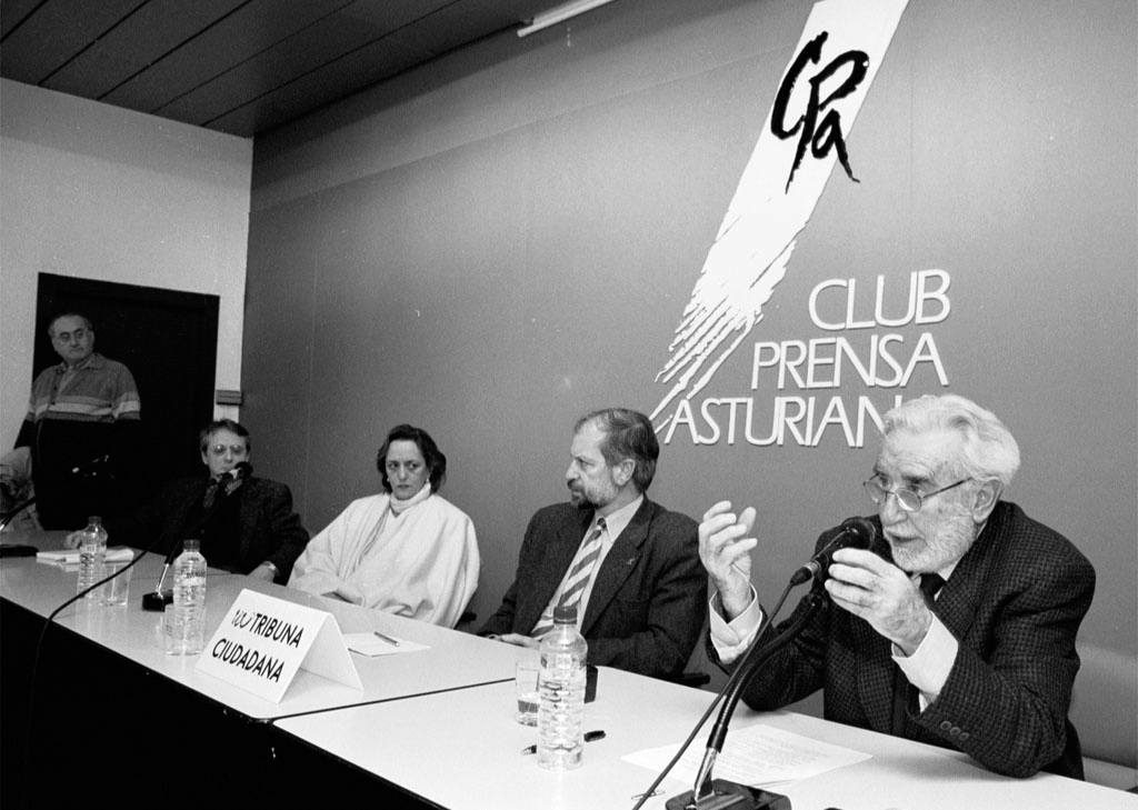 José Luis Mediavilla, Amelia Valcárcel, Alfonso Toribio y Carlos Castilla del Pino