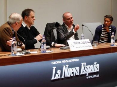 Alfonso Toribio, Vicente Duque, Xuan Bello y Lídia Falcón