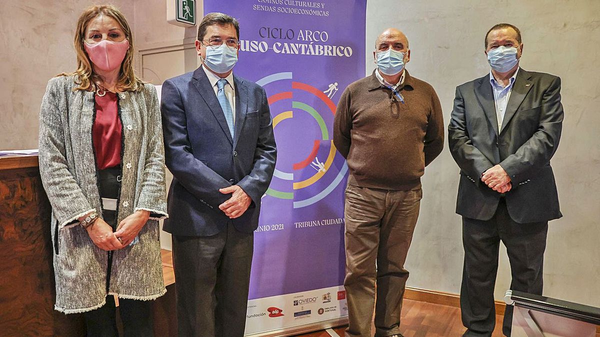 Virginia Gil Torrijos, Carlos Orueta, José Ramón Vallespín y Pedro Sánchez Lazo